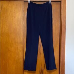 Lafayette 148 New York Navy Blue Wool Slacks Trousers Pants Lined Inseam 30”